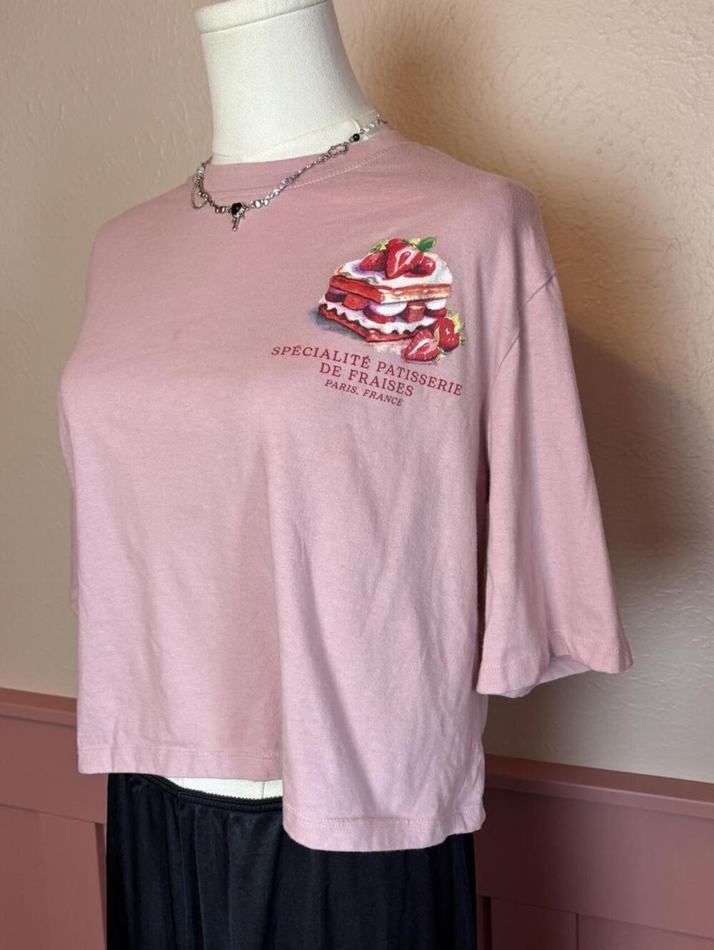 ford bronco graphic shirt cream & pink sz xxl kawaii coquette summer